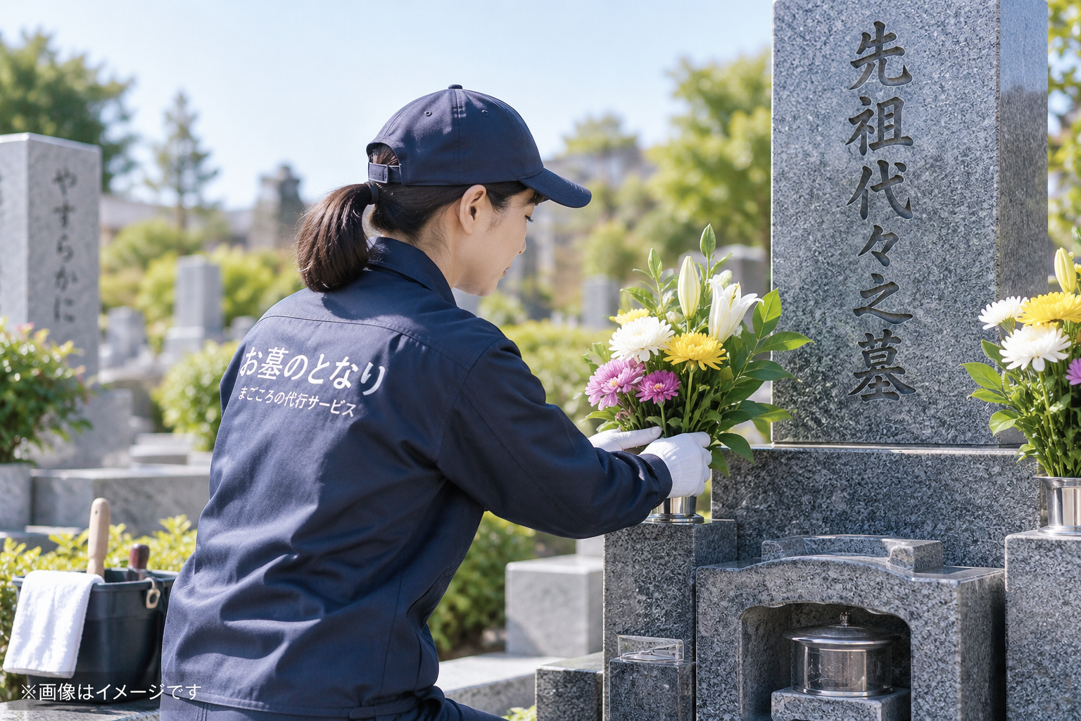 お墓参り代行サービスのイメージ
