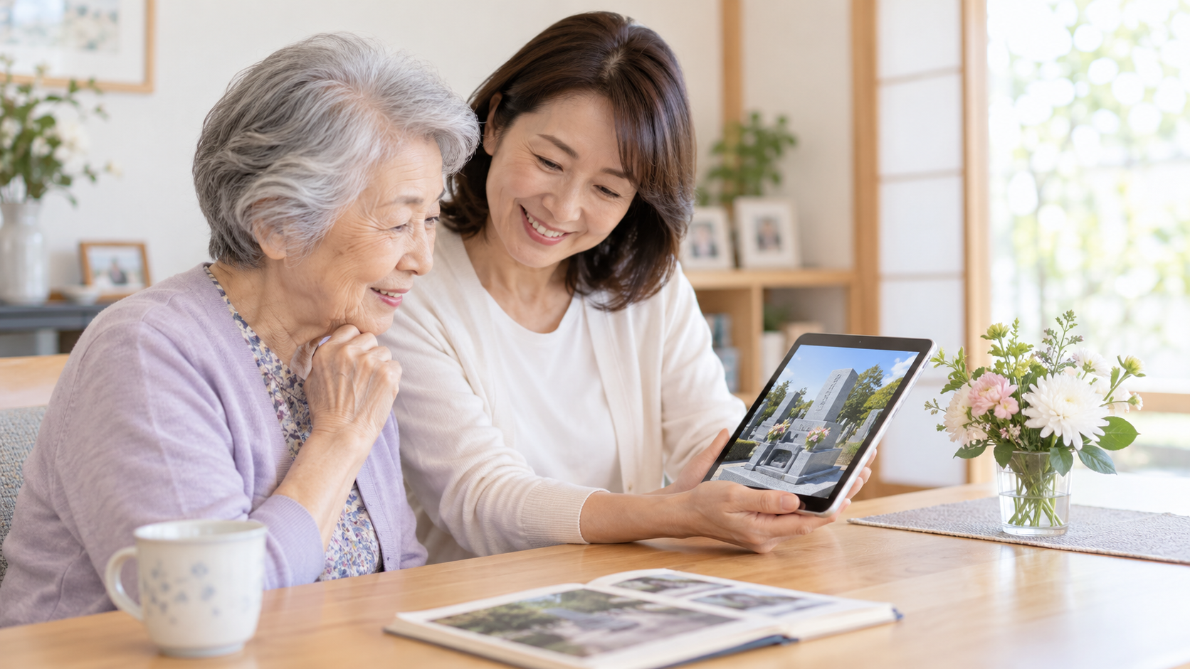 高齢でお墓参りが難しい方を支えるイメージ